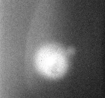 CCD image of the down-converted light, collinear configuration